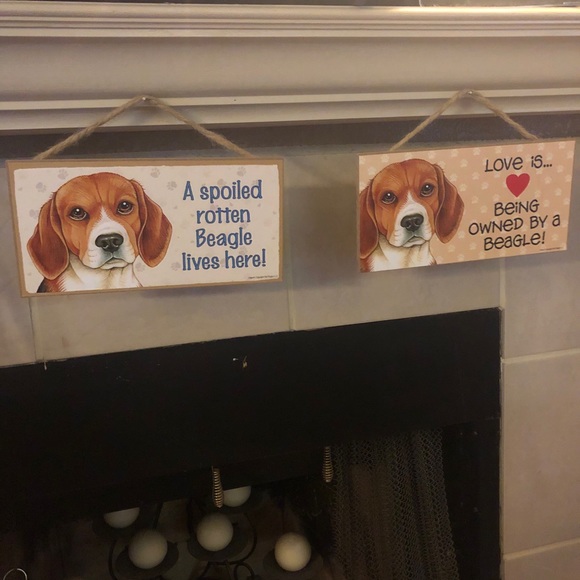 Host Pick 🎉🎊Two Beagle 5” x 10” hanging signs - Picture 2 of 7